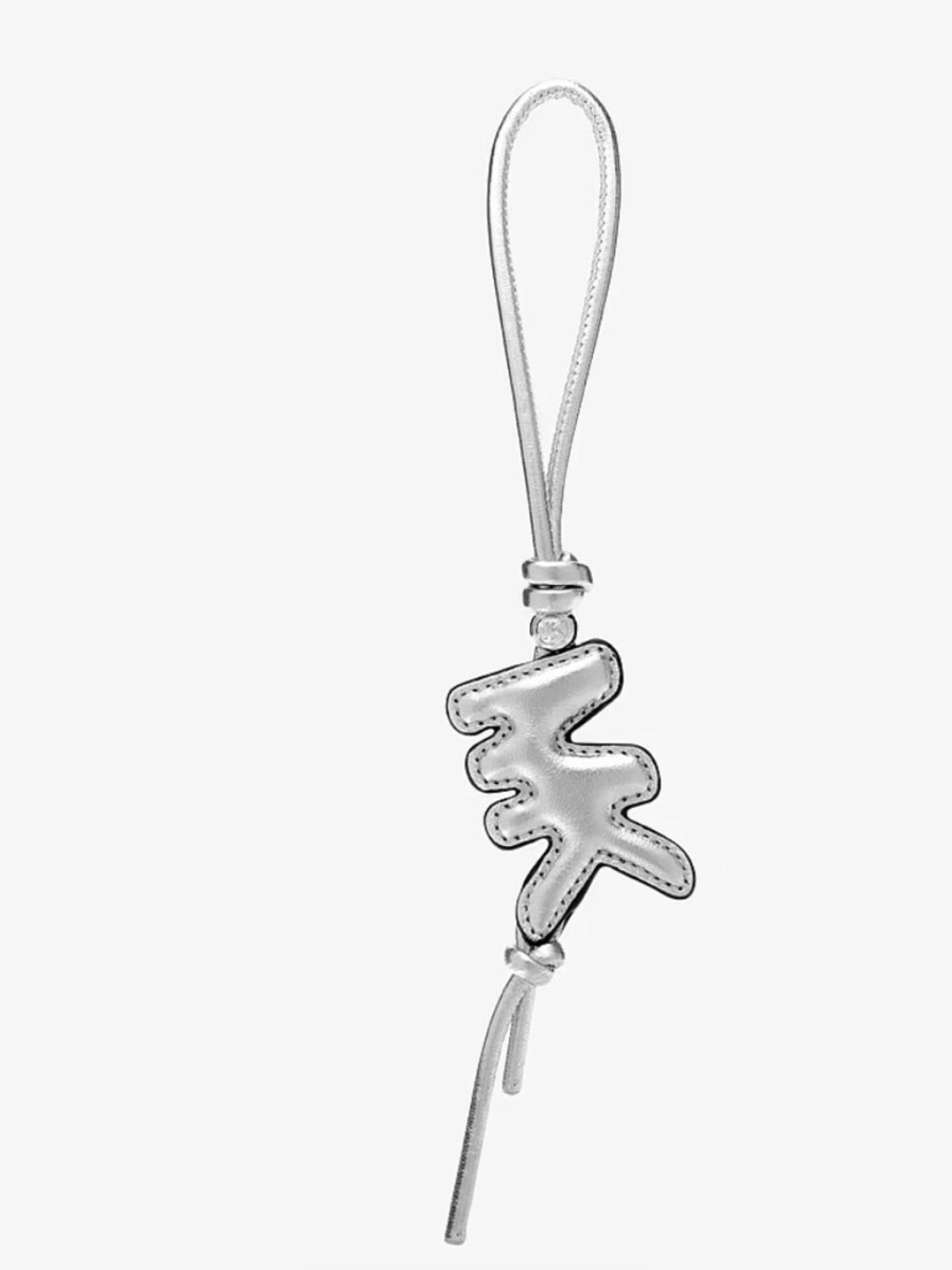 MICHAEL MICHAEL KORS Puffy Logo Metallic Leather Bag Charm